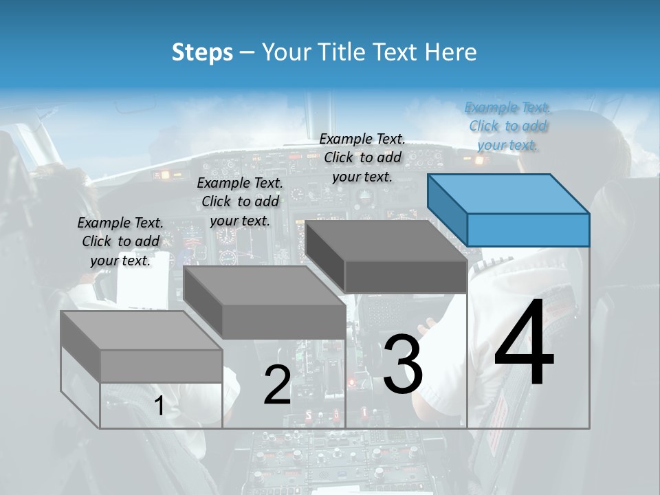 Levers Takeoff Clouds PowerPoint Template