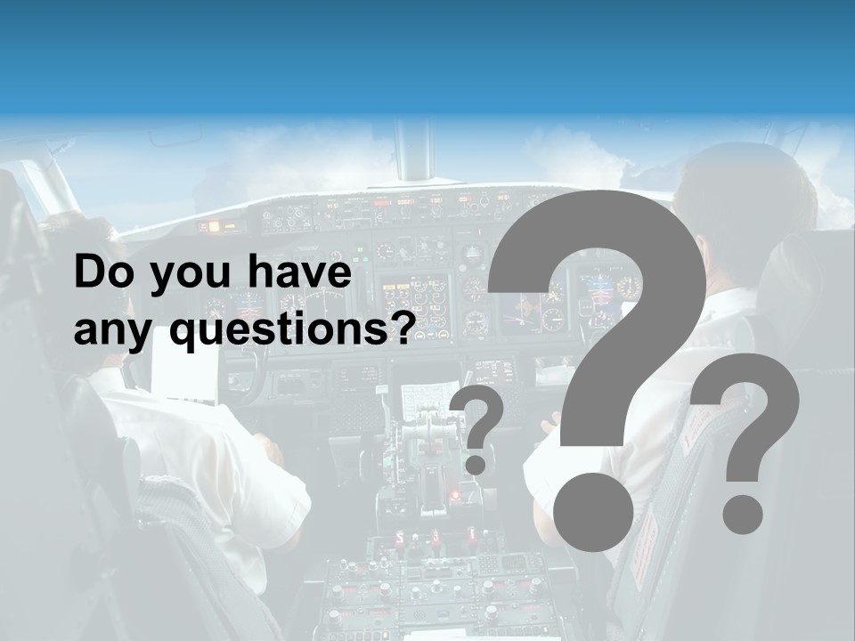 Levers Takeoff Clouds PowerPoint Template