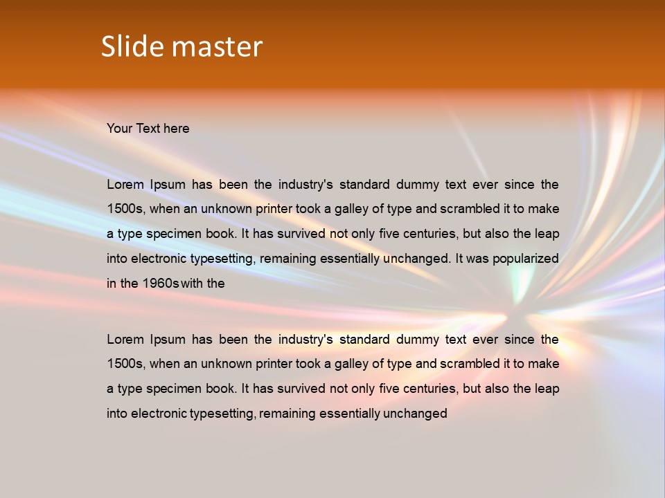 Industrial Yellow Lamp PowerPoint Template