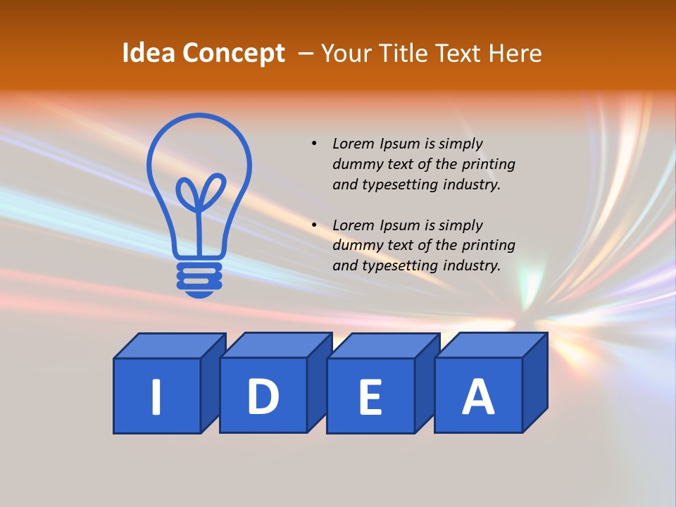Industrial Yellow Lamp PowerPoint Template