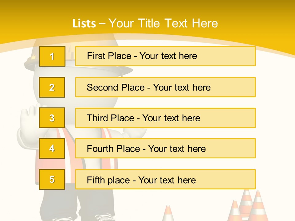 Isolated Rendered Guy PowerPoint Template