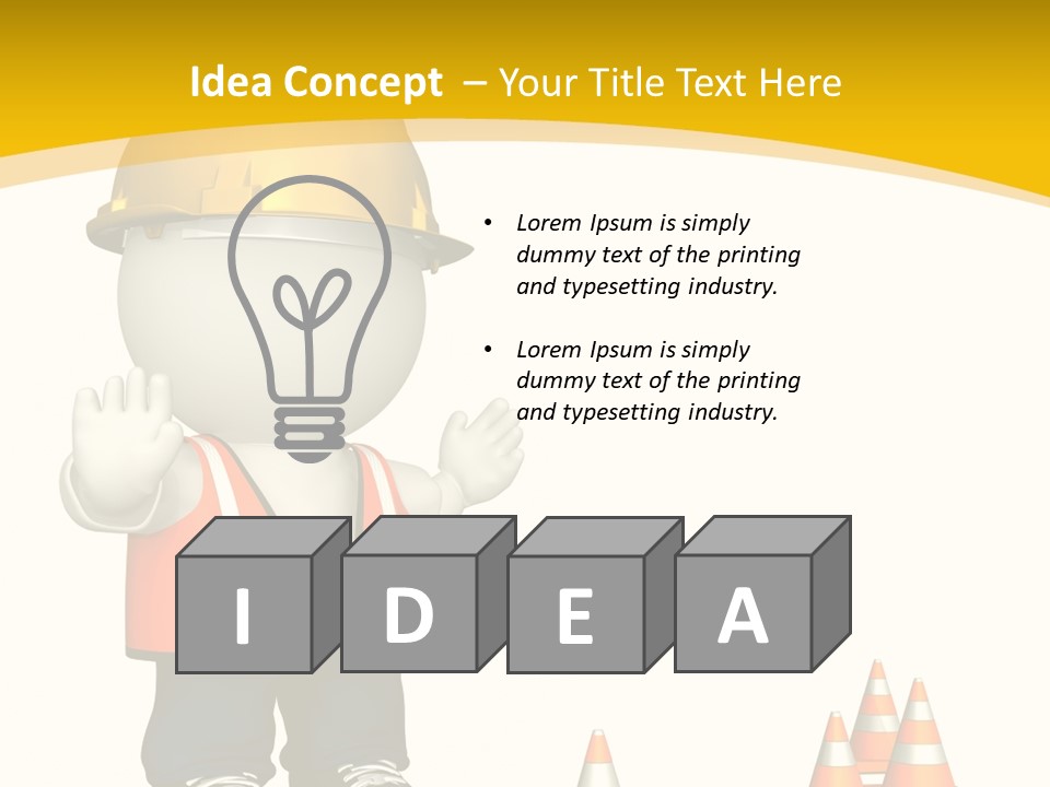 Isolated Rendered Guy PowerPoint Template