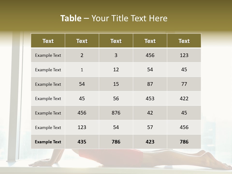 Sportswear Charming Exercise PowerPoint Template