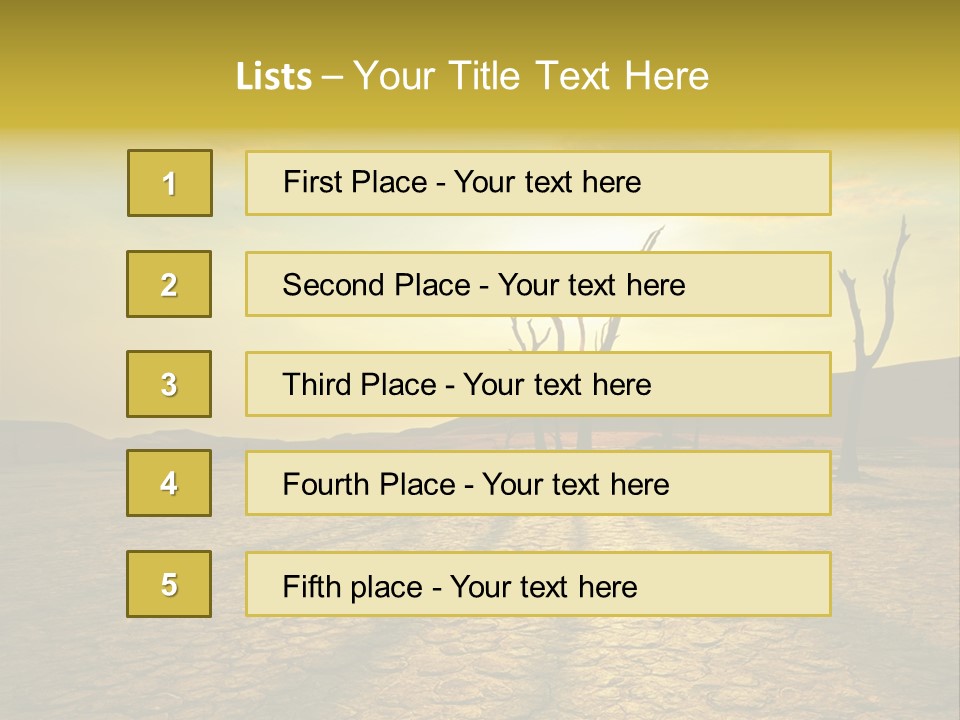 Dune Dark Sunny PowerPoint Template