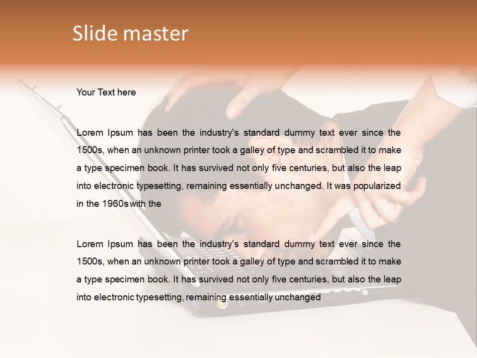 Laptop Envy Stop PowerPoint Template