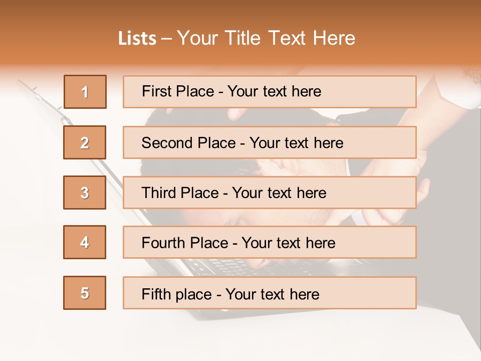 Laptop Envy Stop PowerPoint Template