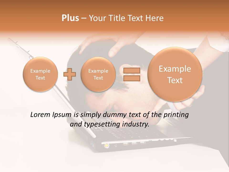 Laptop Envy Stop PowerPoint Template