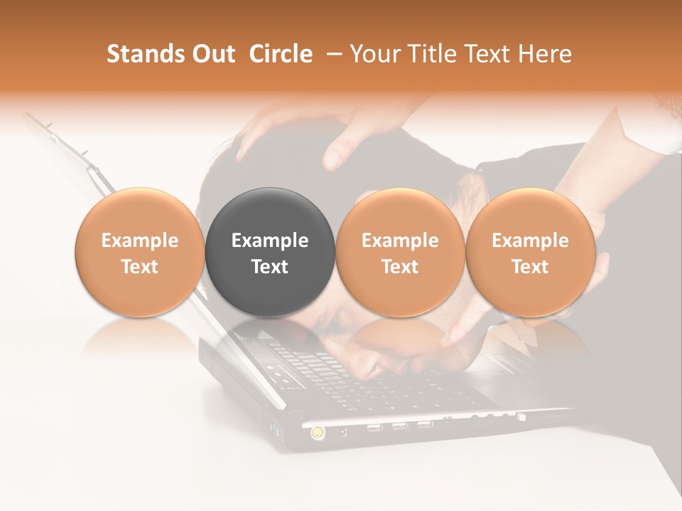 Laptop Envy Stop PowerPoint Template