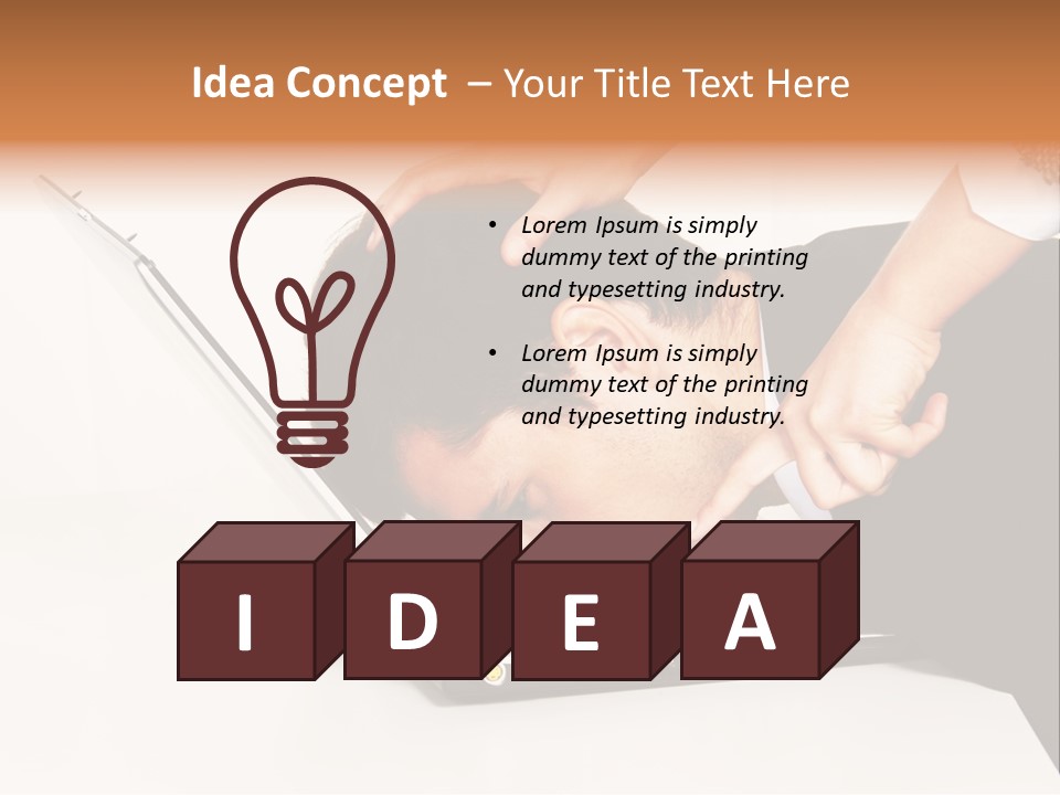 Laptop Envy Stop PowerPoint Template