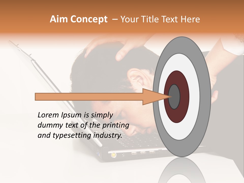 Laptop Envy Stop PowerPoint Template