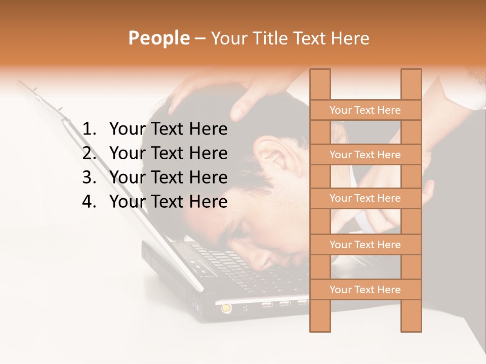 Laptop Envy Stop PowerPoint Template