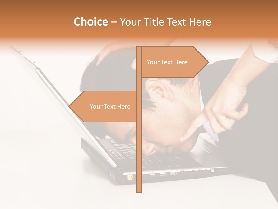 Laptop Envy Stop PowerPoint Template