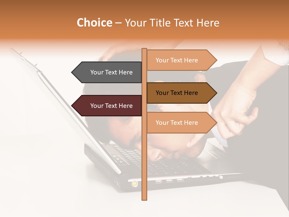 Laptop Envy Stop PowerPoint Template
