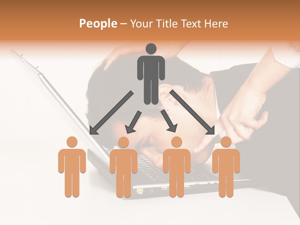 Laptop Envy Stop PowerPoint Template