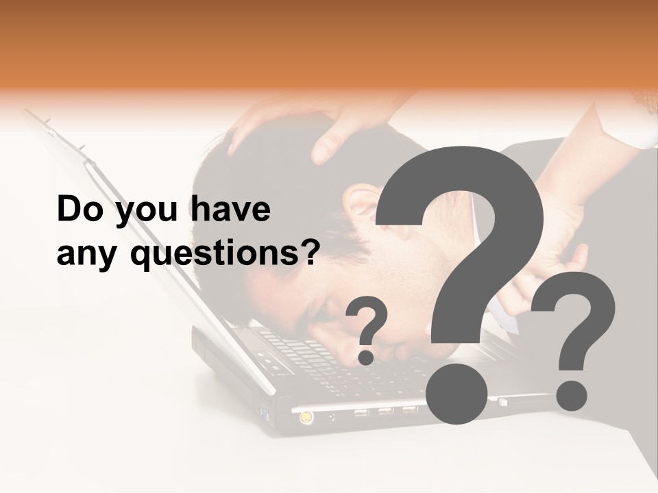 Laptop Envy Stop PowerPoint Template