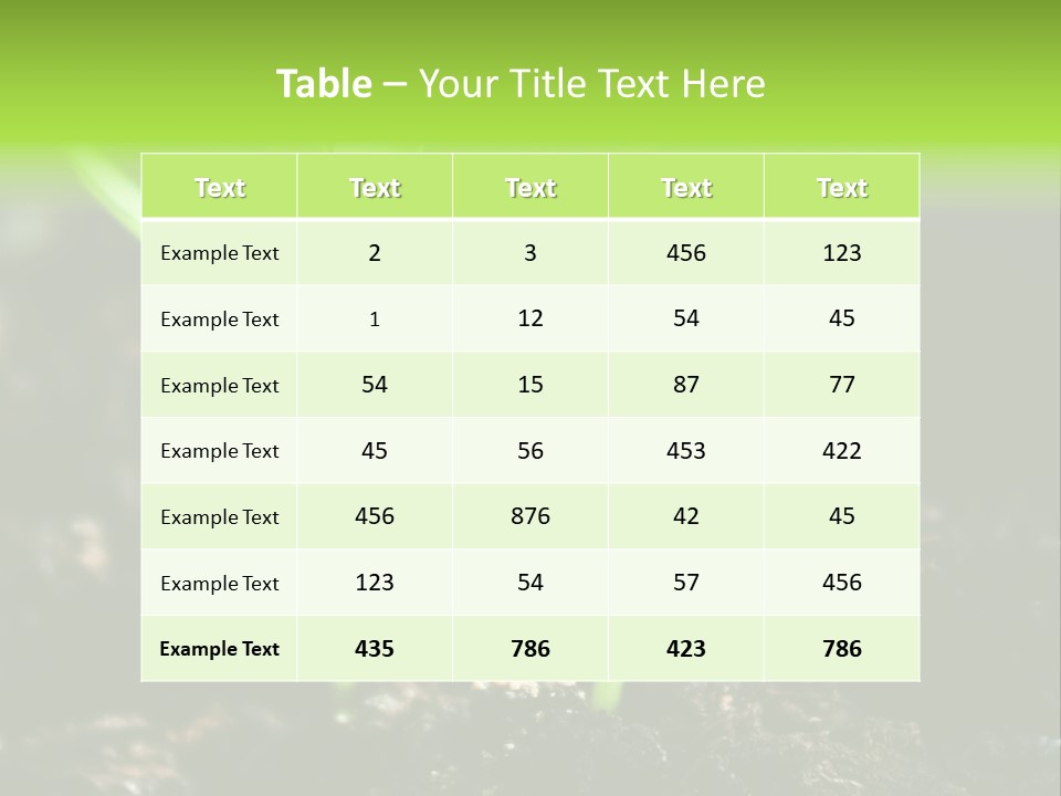 Green Ground Fresh PowerPoint Template