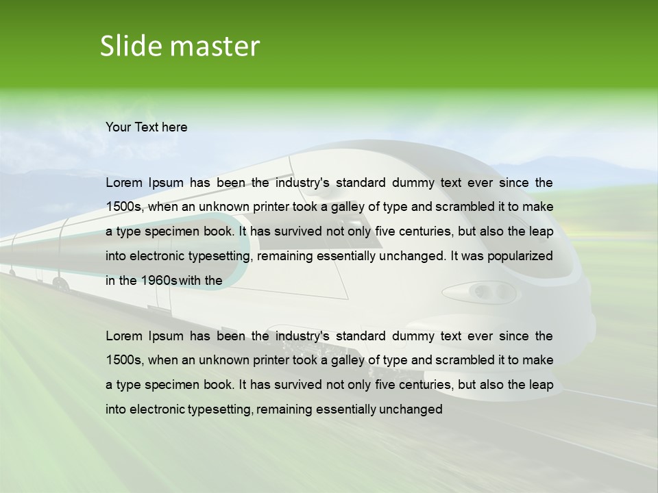 Commute Vehicle Hi Tech PowerPoint Template