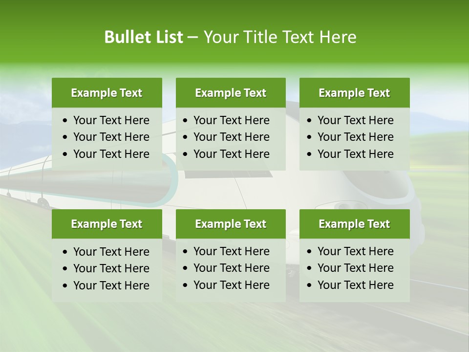 Commute Vehicle Hi Tech PowerPoint Template