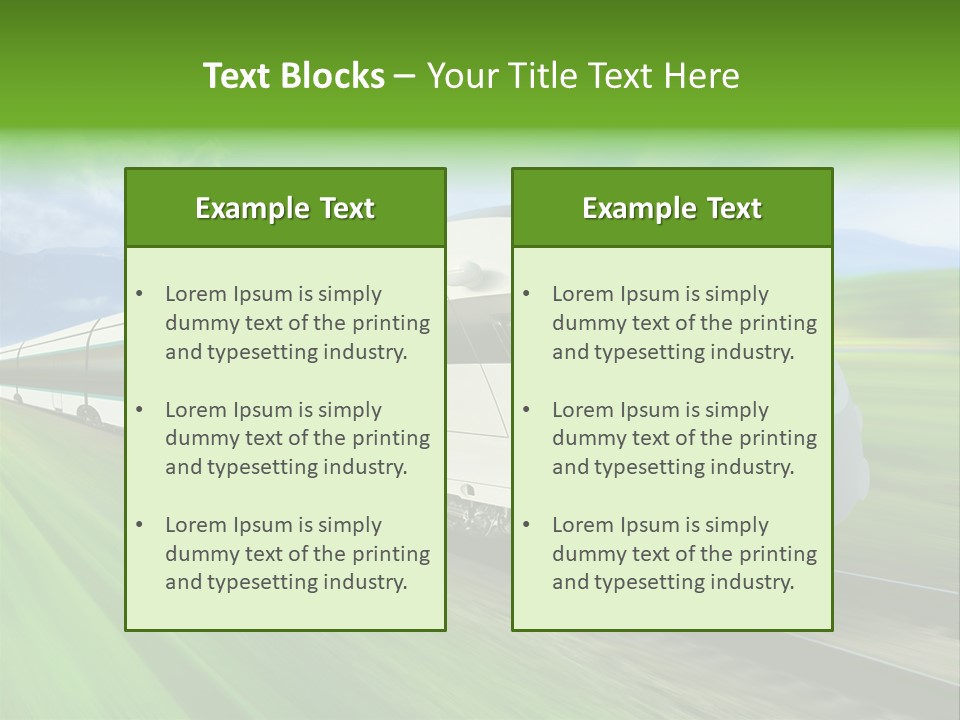 Commute Vehicle Hi Tech PowerPoint Template