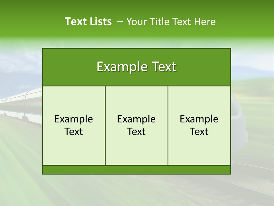 Commute Vehicle Hi Tech PowerPoint Template