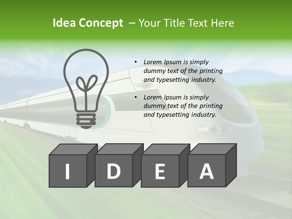 Commute Vehicle Hi Tech PowerPoint Template