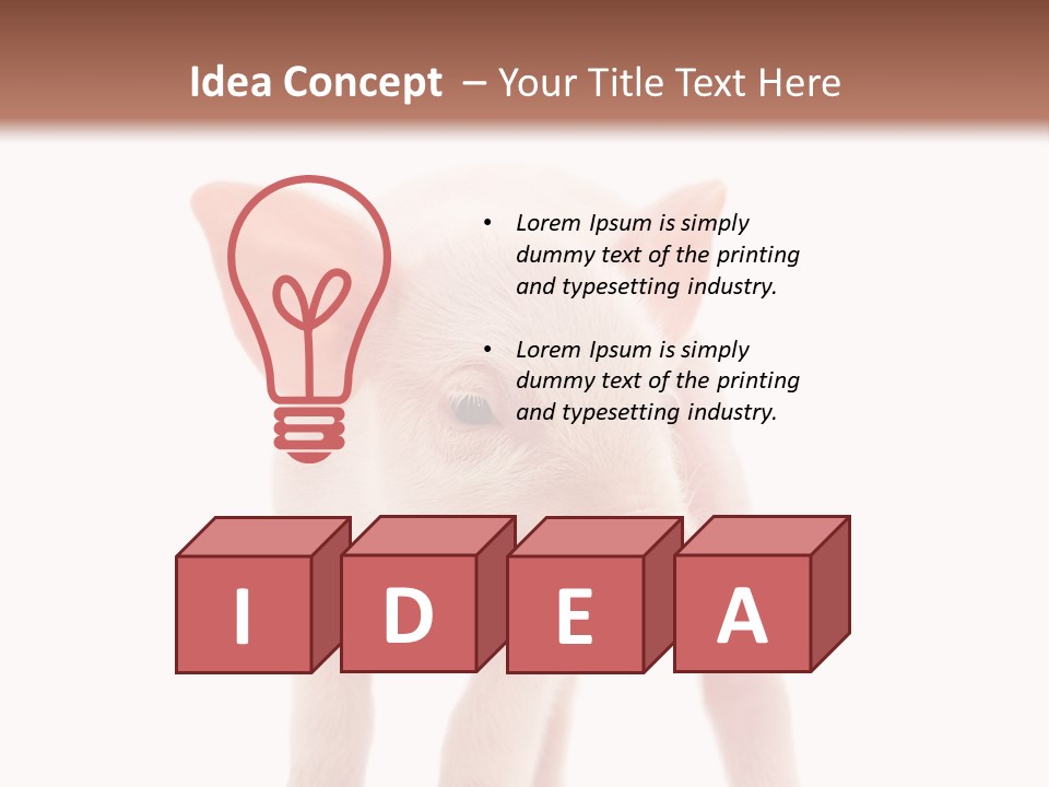 Pork Pink Standing PowerPoint Template