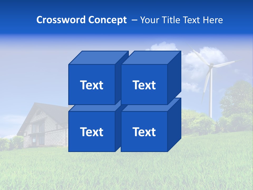 Ecological House Turbine PowerPoint Template