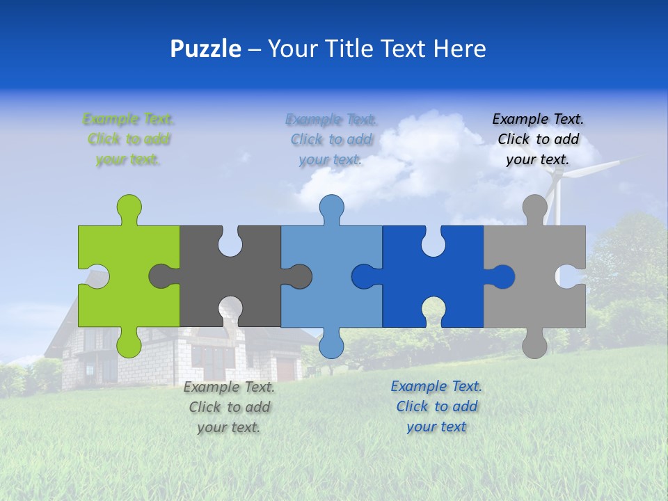 Ecological House Turbine PowerPoint Template