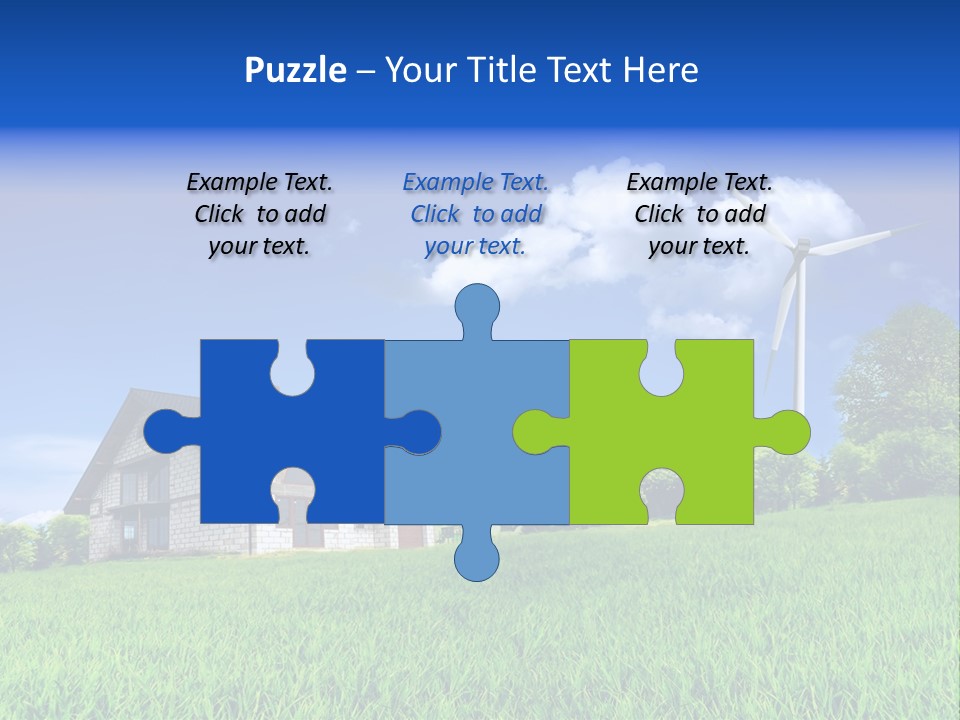 Ecological House Turbine PowerPoint Template