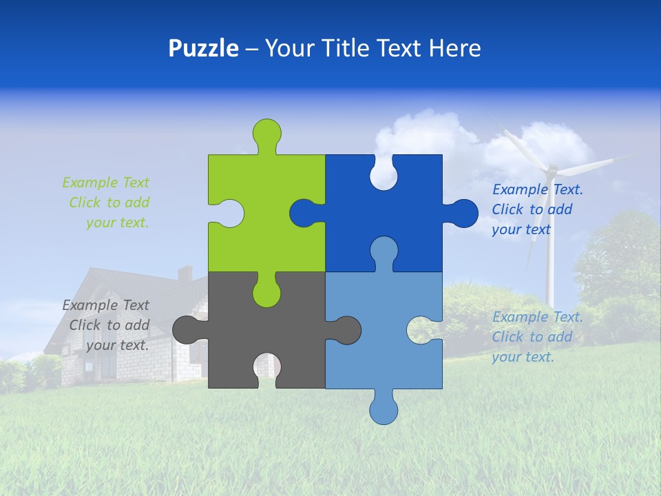 Ecological House Turbine PowerPoint Template