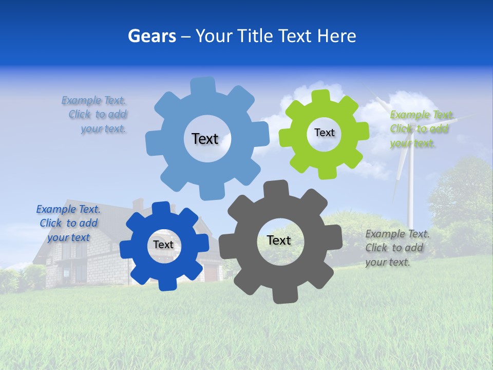 Ecological House Turbine PowerPoint Template