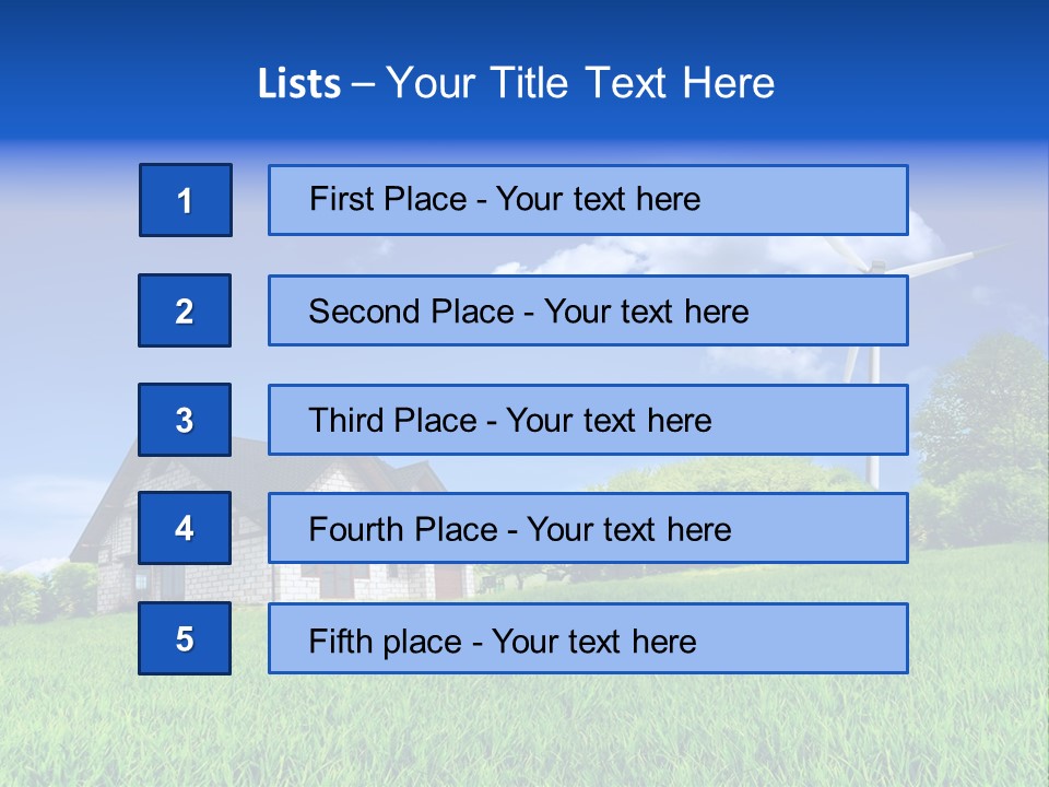 Ecological House Turbine PowerPoint Template