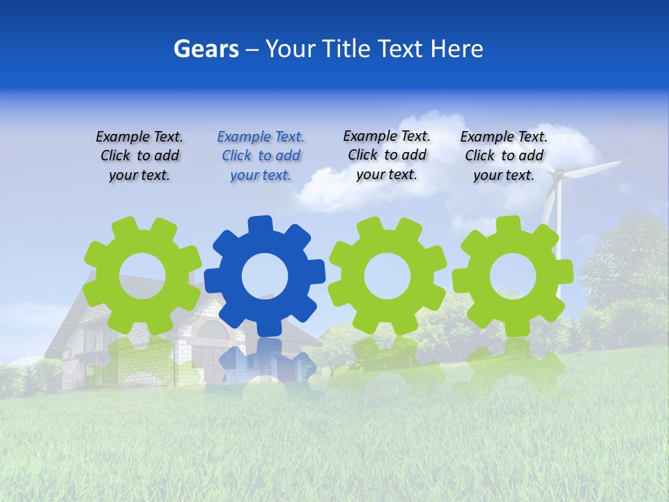 Ecological House Turbine PowerPoint Template