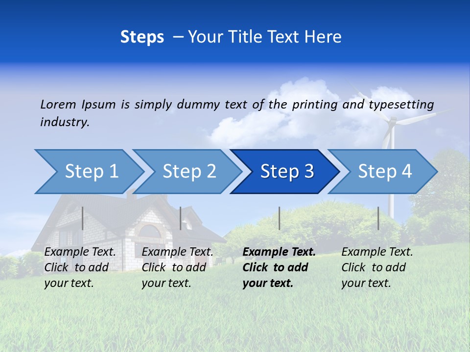 Ecological House Turbine PowerPoint Template