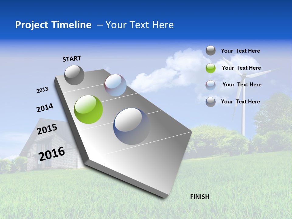 Ecological House Turbine PowerPoint Template