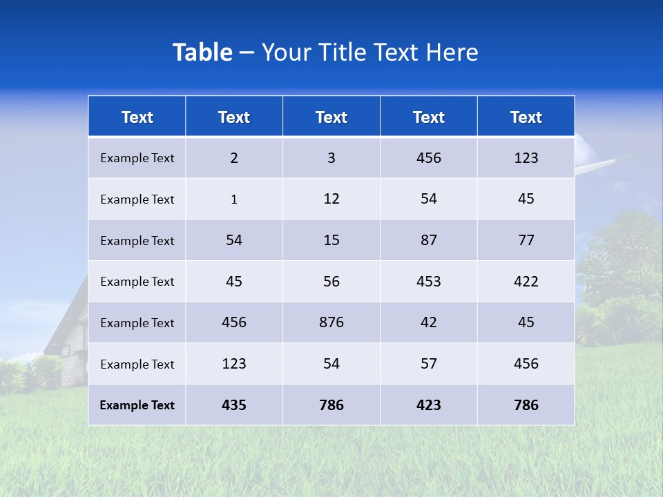 Ecological House Turbine PowerPoint Template