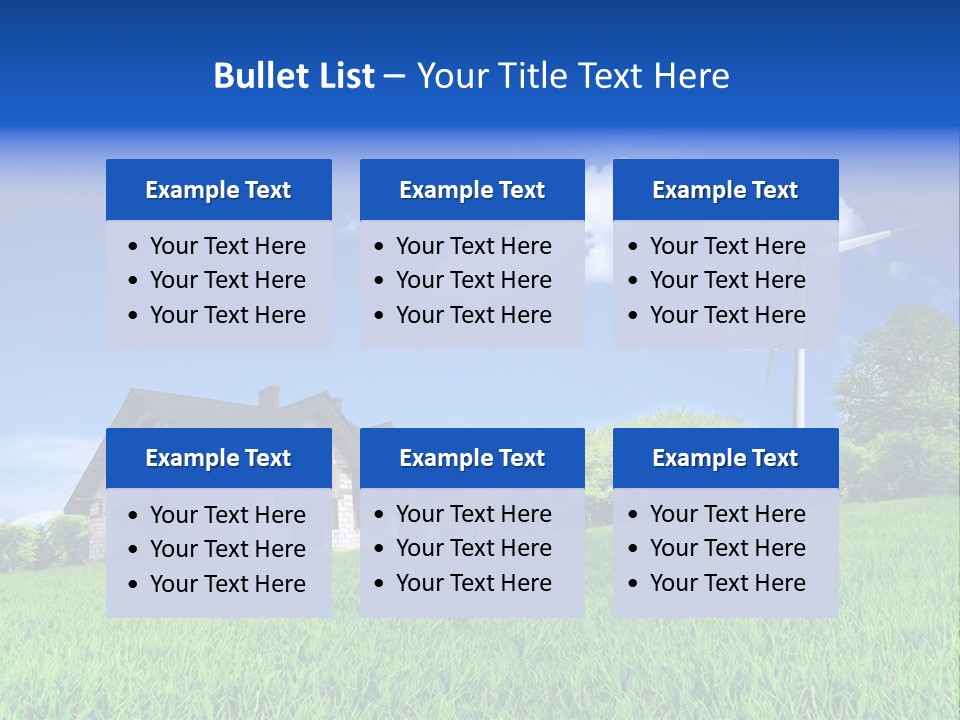 Ecological House Turbine PowerPoint Template