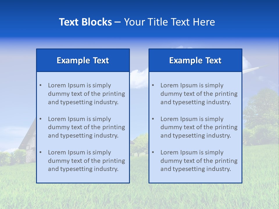 Ecological House Turbine PowerPoint Template