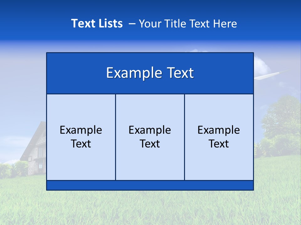 Ecological House Turbine PowerPoint Template