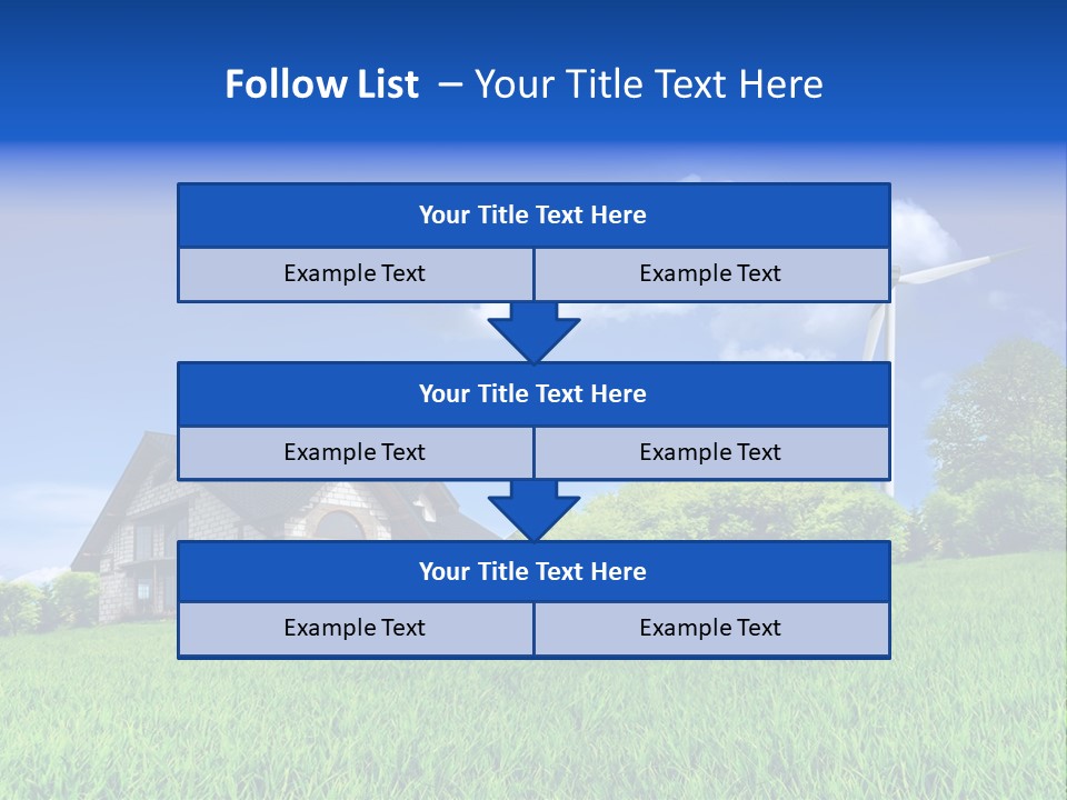 Ecological House Turbine PowerPoint Template