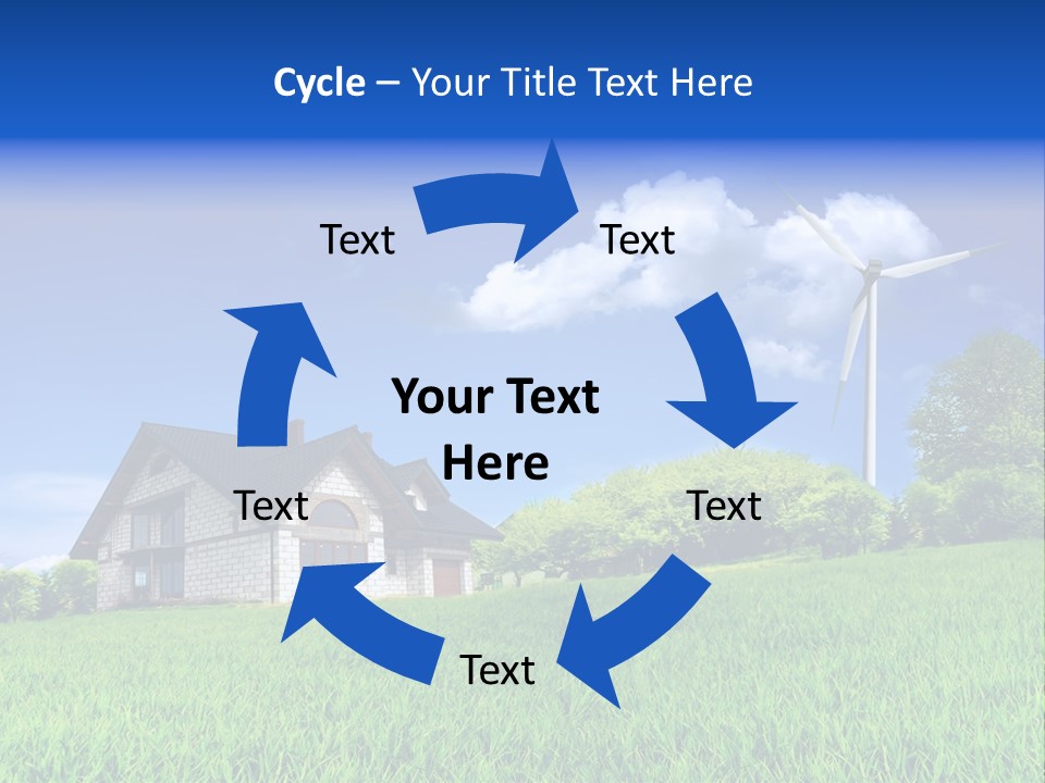 Ecological House Turbine PowerPoint Template