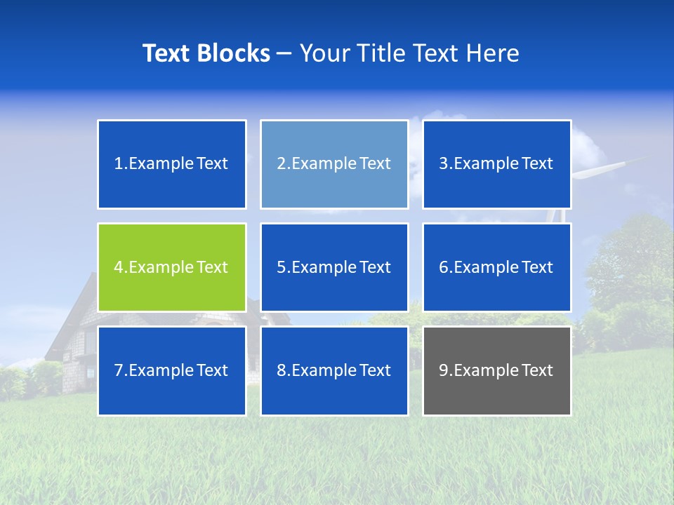 Ecological House Turbine PowerPoint Template