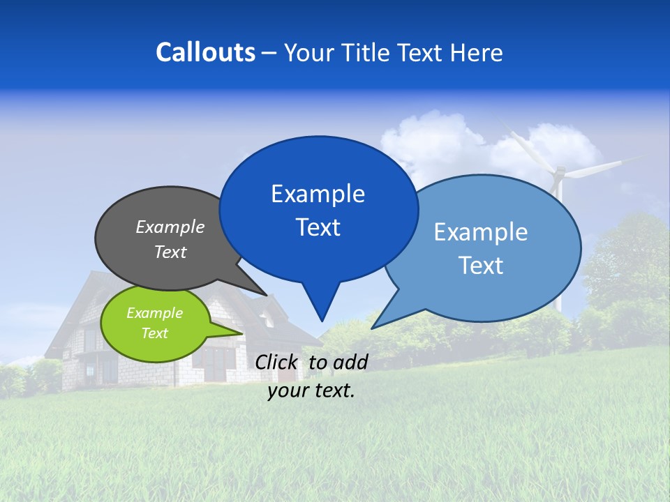 Ecological House Turbine PowerPoint Template