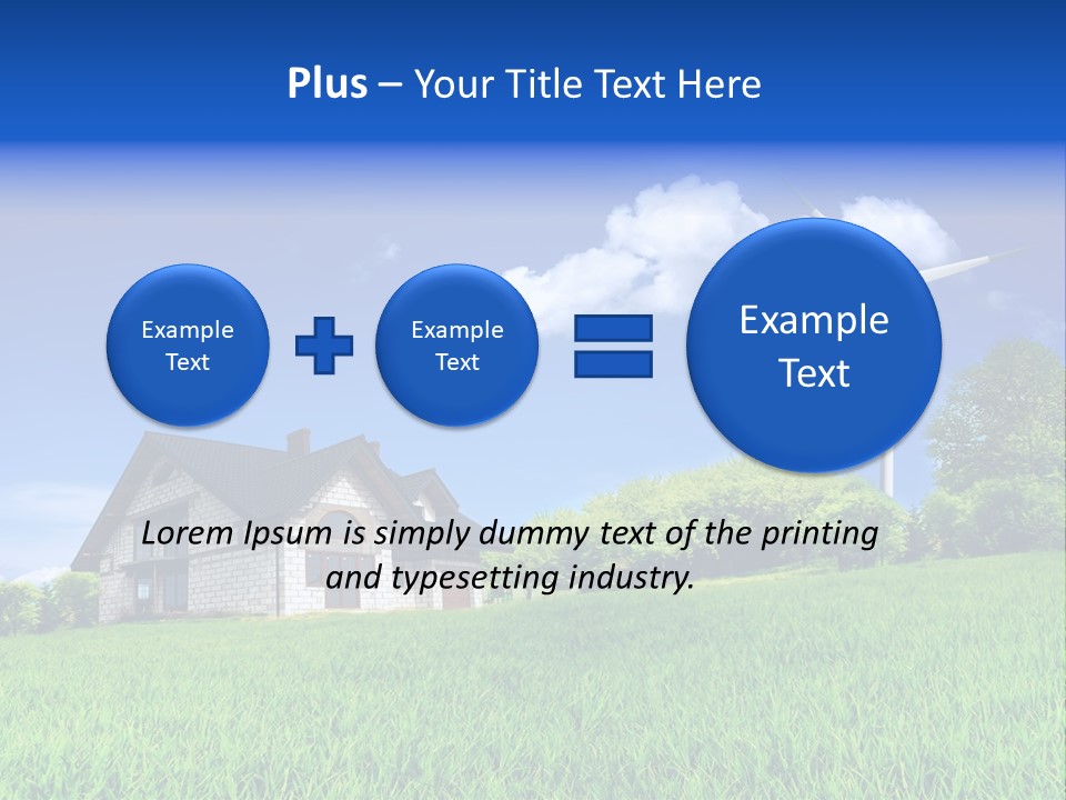Ecological House Turbine PowerPoint Template