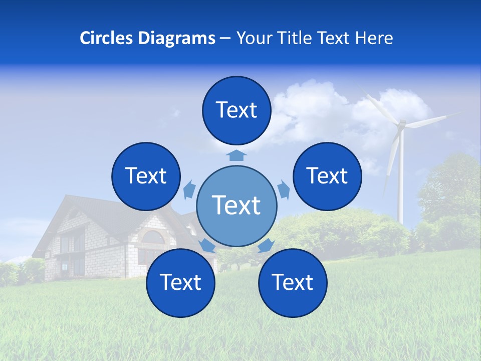 Ecological House Turbine PowerPoint Template