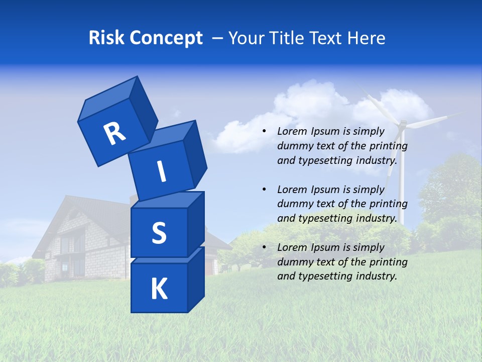 Ecological House Turbine PowerPoint Template