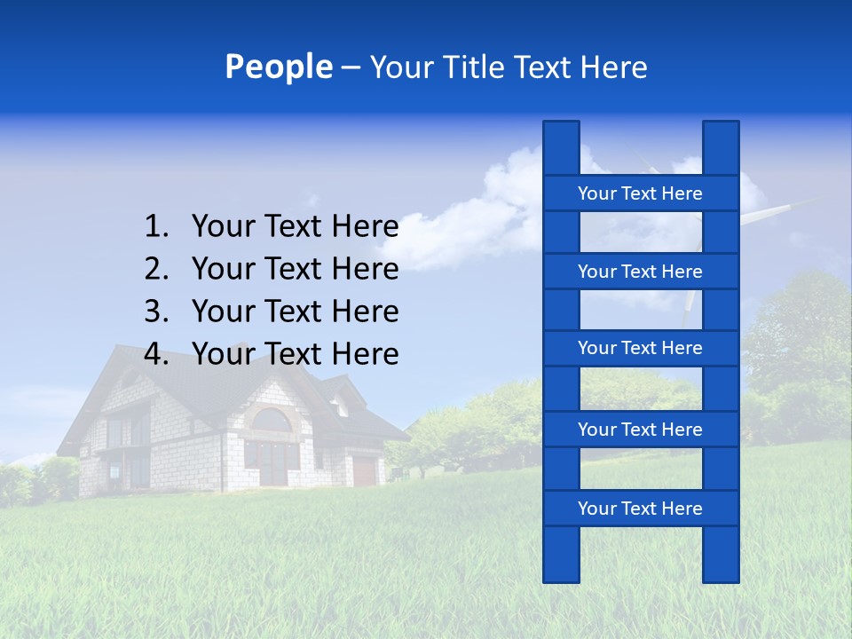 Ecological House Turbine PowerPoint Template