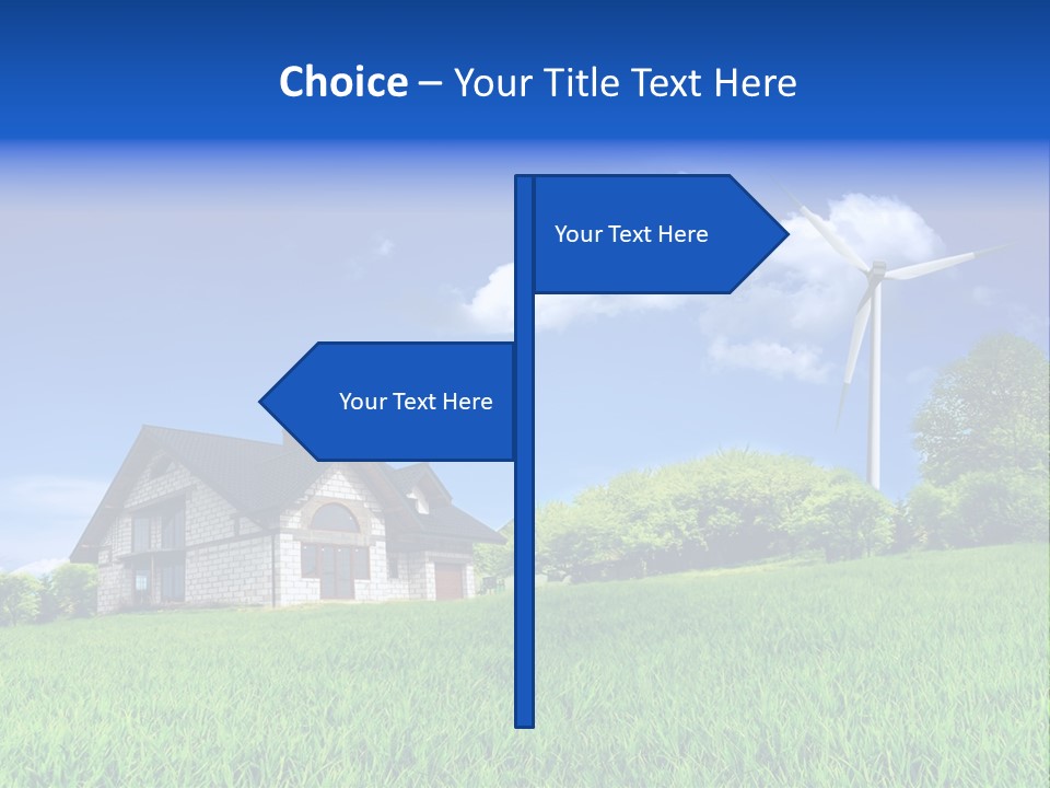 Ecological House Turbine PowerPoint Template