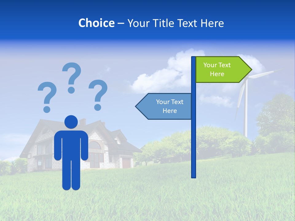 Ecological House Turbine PowerPoint Template