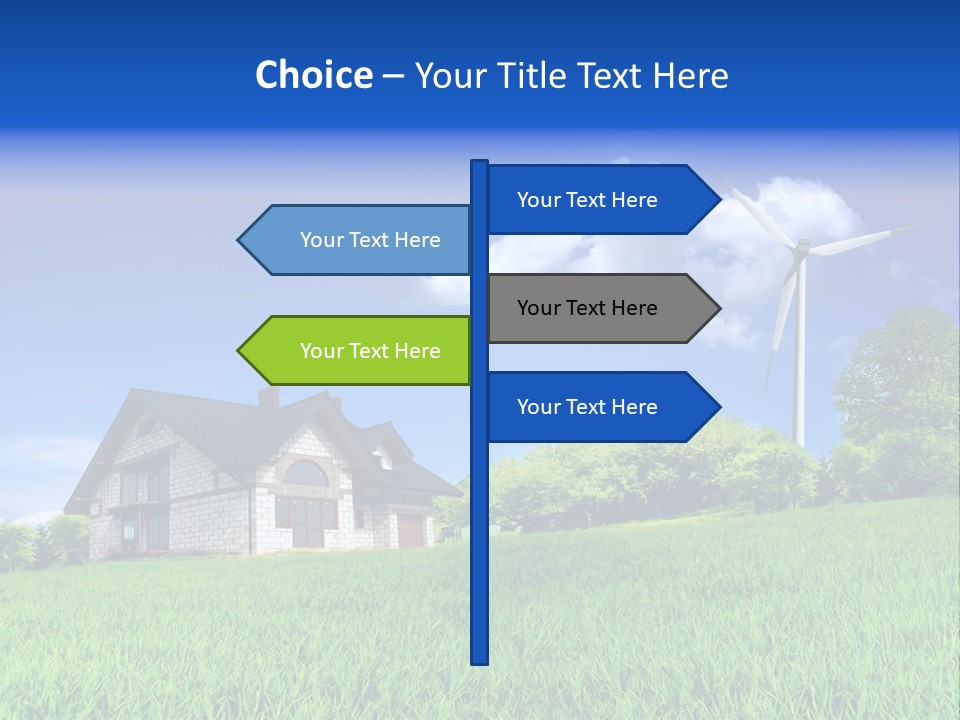 Ecological House Turbine PowerPoint Template